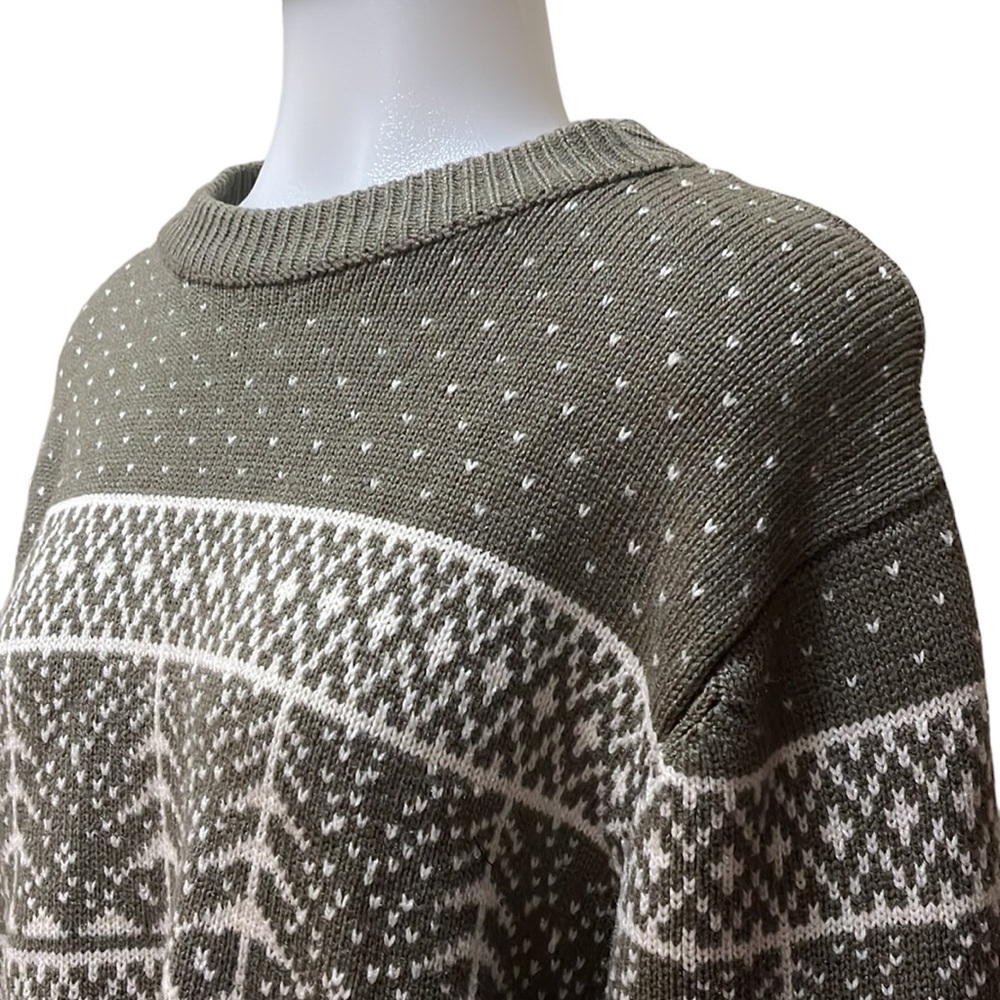 Vintage CARSON PIRIE SCOTT Acrylic Grandma Core Sweater~M Trees